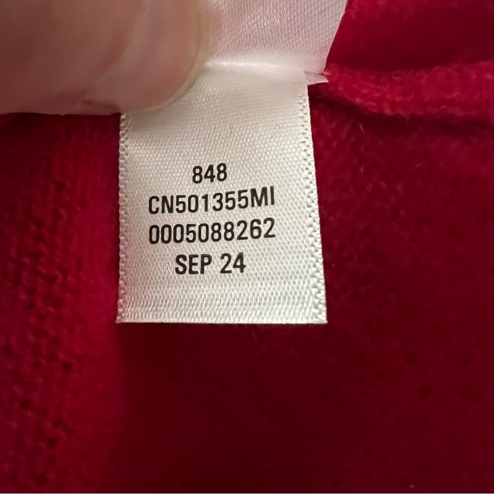 Caslon 100% Cashmere Vibrant Red Crewneck Sweater Women’s Size Small - Picture 10 of 11